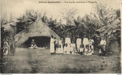 PC AFRICA OUGANDA FAMILLE CHRÉTIENNE FRENCH EQUATORIAL AFRICA (a51535)