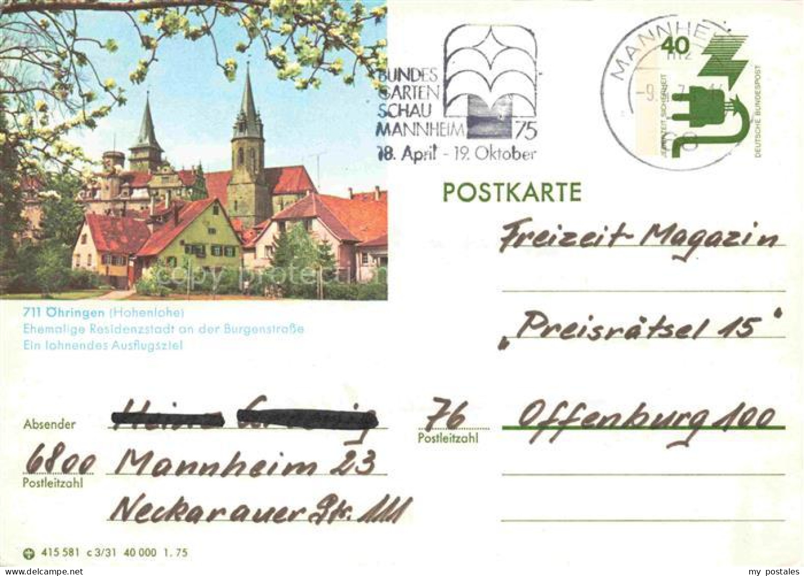 oehringen  Hohenlohe Burg und Kirche
