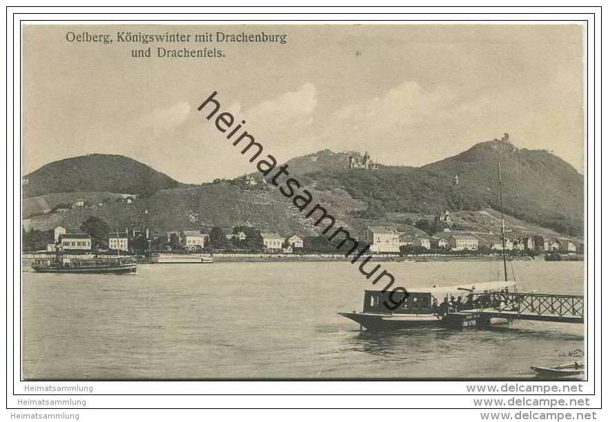 Oelberg - Königswinter mit Drachenburg und Drachenfels ca. 1910