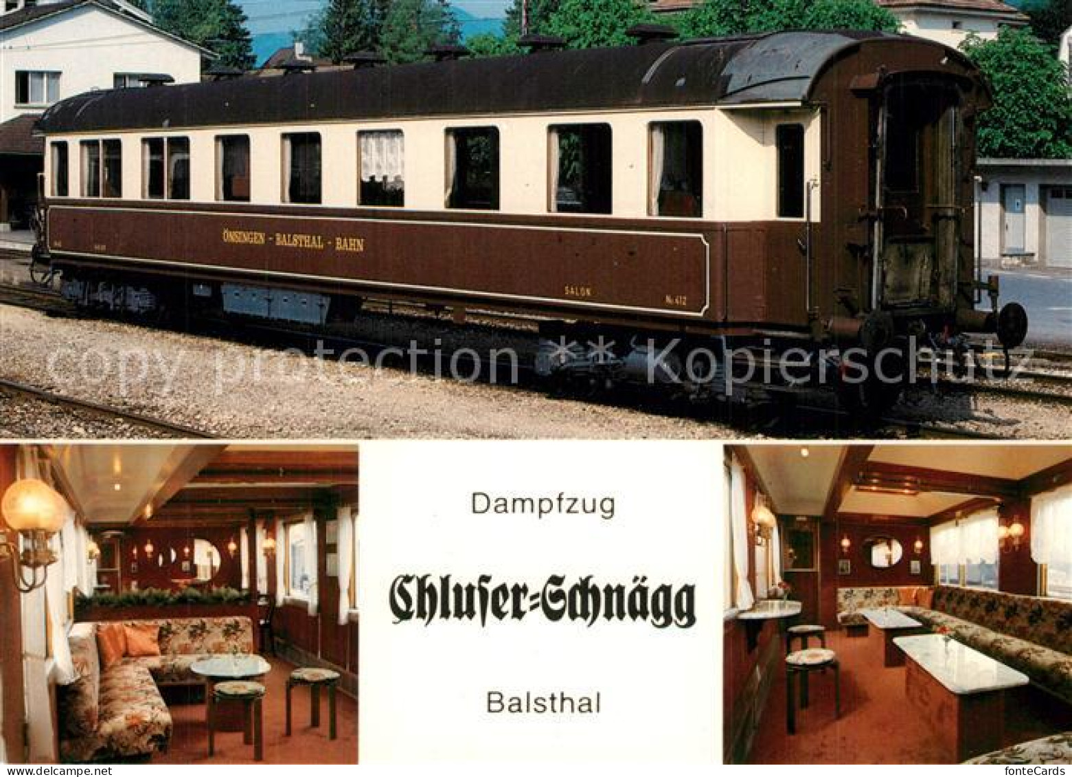 Oensingen Dampfzug Chluser-Schnaegg Bahlsthal Bahn Salonwagen