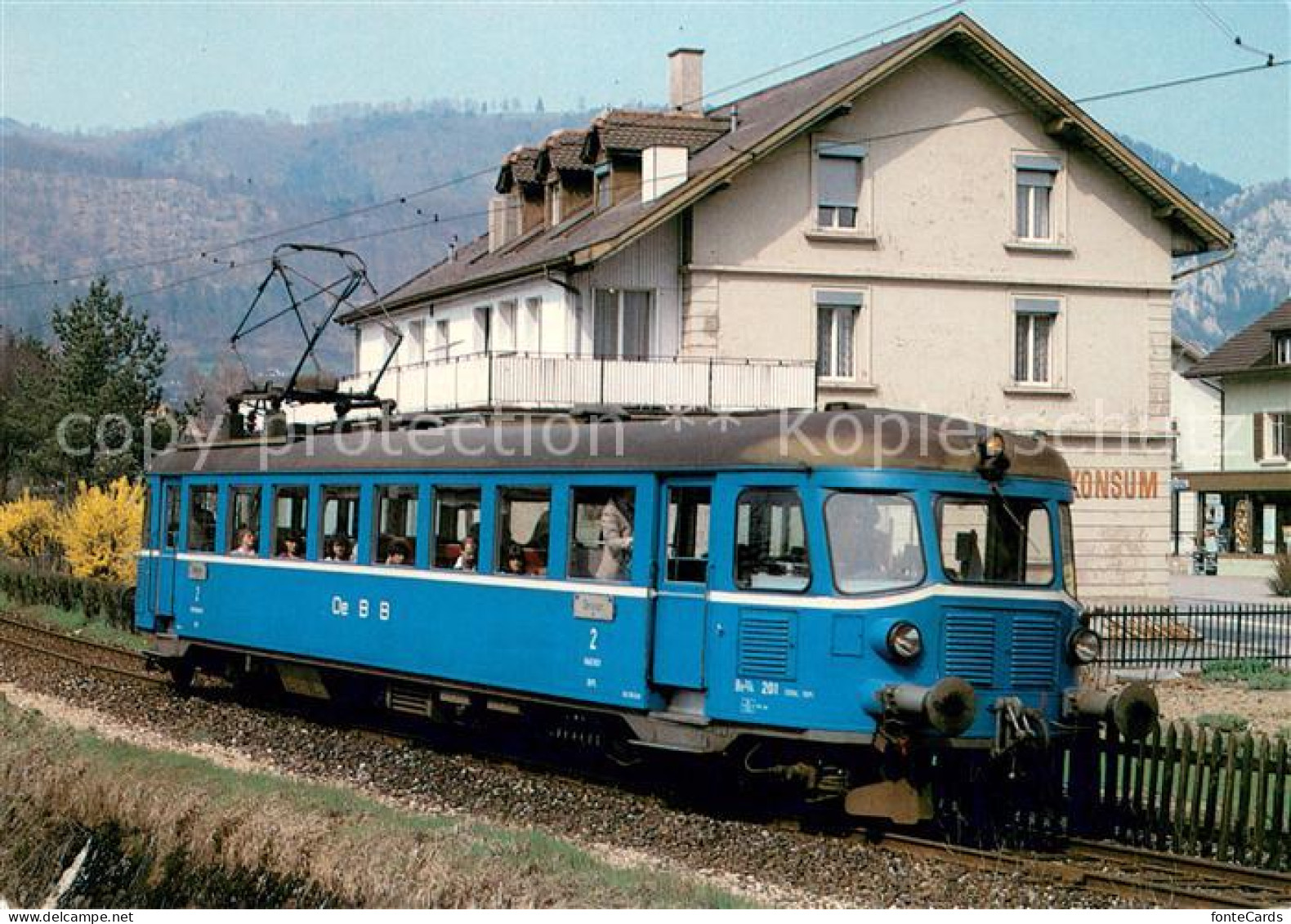 Oensingen Elektr Triebwagen der Balsthal-Bahn OeBB