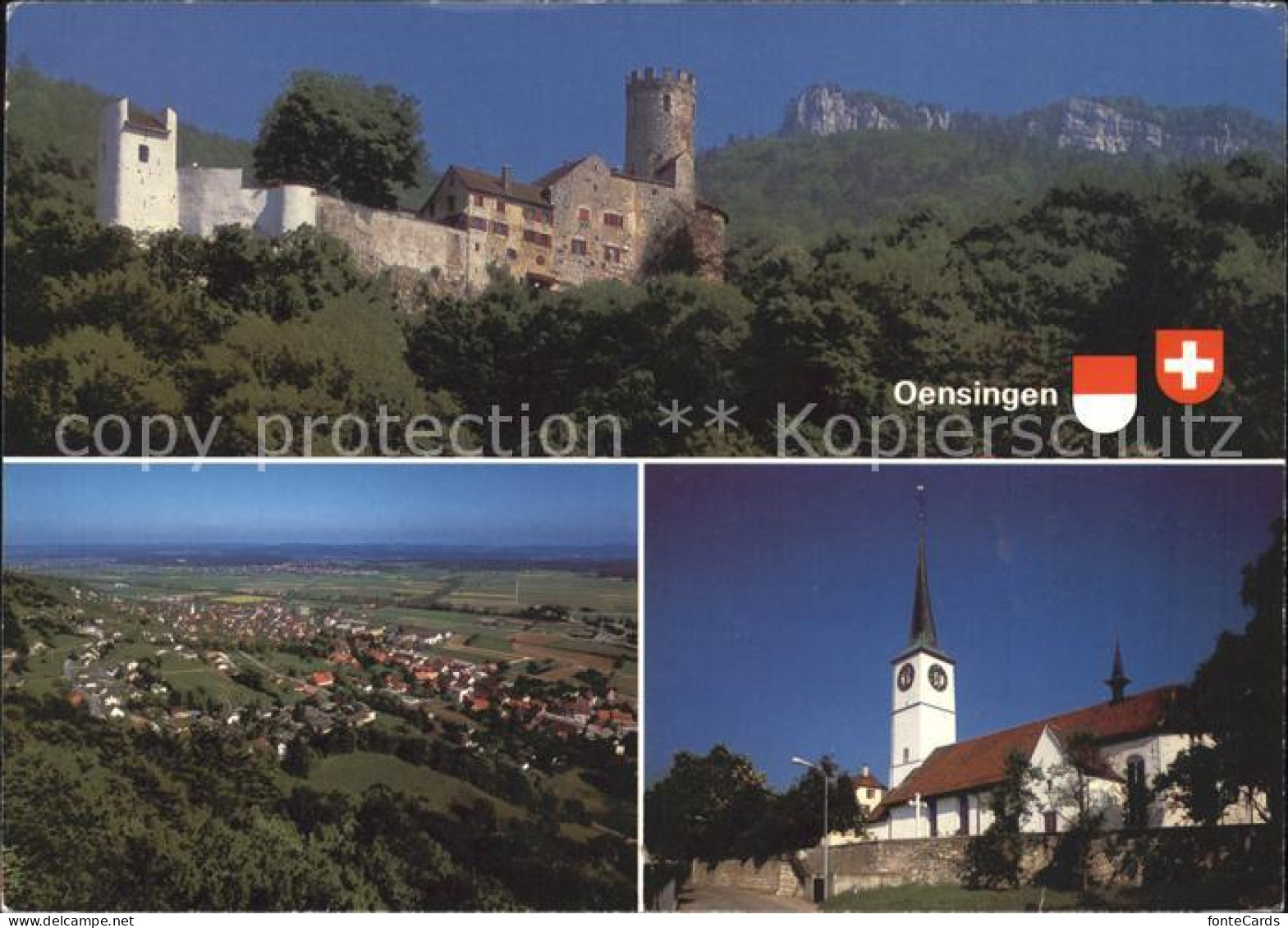 Oensingen Neu Bechburg Kirche Hotel Rondo Schweizer Verein der Poststempelsammle