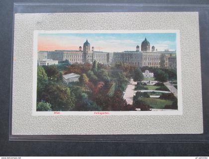 AK Österreich 1911 Wien. Volksgarten. Verlag Wilh. Goldschläger Wien II. Schöne Karte!!