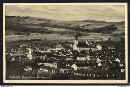 AK Pinkafeld /Burgenland, Totalansicht mit prominenter Kirche