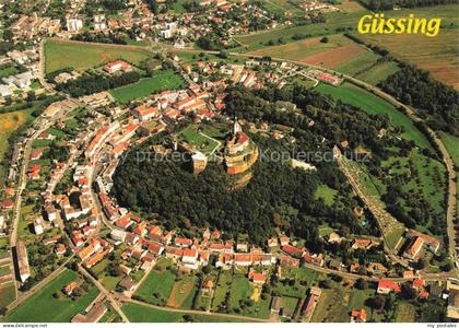 Guessing Burgenland AT Burg-Guessing Fliegeraufnahme Burg Altstadt Huegel Burgen