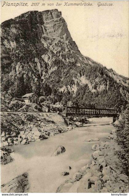 Admont/Gesäuse/Steiermark und Umgebung - Gesäuse: Planspitze von der Kummerbrücke