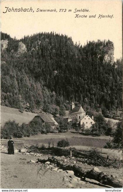 Gesäuse/Steiermark - Gesäuse, Johnsbach, Kirche und Pfarrhof