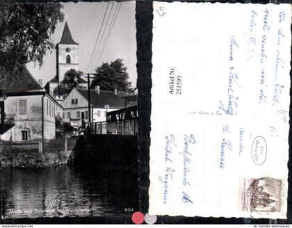 251599,Motiv aus Schrems im Waldviertel Kirchenturm Weinhaus