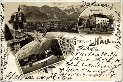 Gruss aus Hall in Tirol - Litho