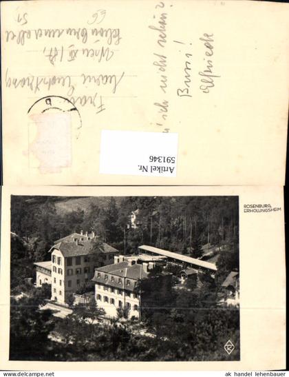 591346,Foto Ak Rosenburg Erholungsheim Rosenburg-Mold