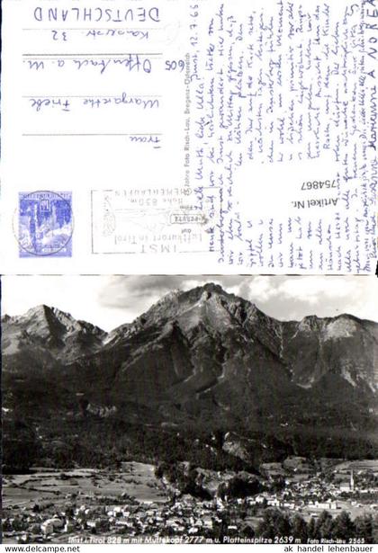 754867 Imst Muttekopf Platteinspitze Bez. Imst 1965