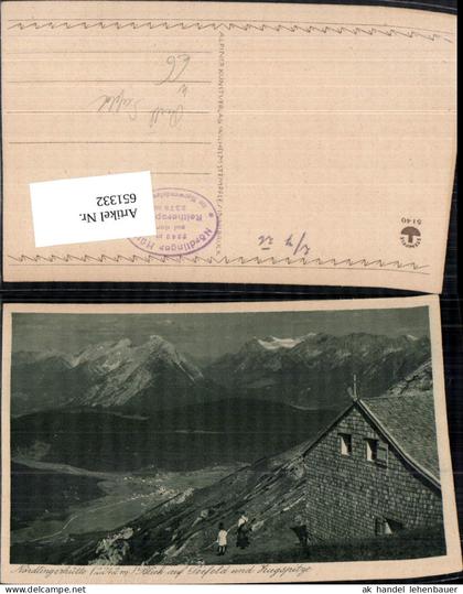 651332,Reith bei Seefeld Nördlingerhütte Blick auf Seefeld u. Zugspitze