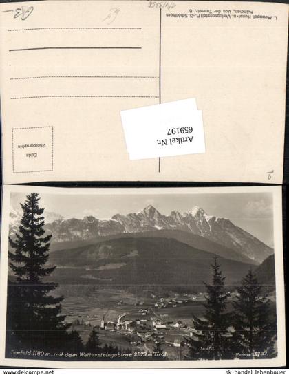 659197,Foto Ak Seefeld mit dem Wettersteingebirge Seefeld in Tirol