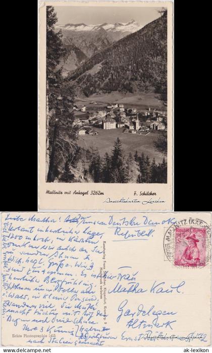 Ansichtskarte Mallnitz Mallnitz mit Ankogel 1958