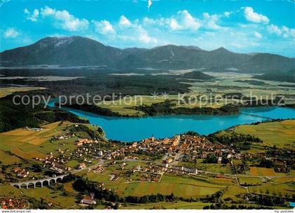 Voelkermarkt Fliegeraufnahme mit Stausee und Petzen