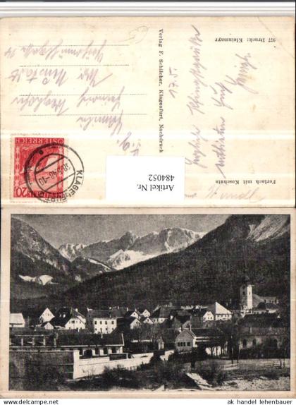 484052,Ferlach Teilansicht m. Koschutta Bergkulisse