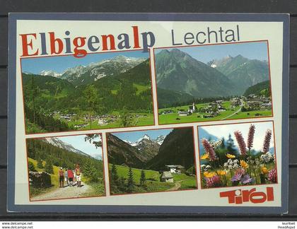 AUSTRIA Holzschnitzerdorf ELBIGENALP Lechtal Tirol gesendet, mit Briefmarke + Werbestempel Advertising cancel