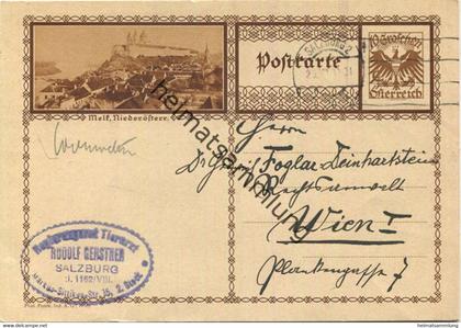 Melk - Postkarte - Ganzsache gel. 1930
