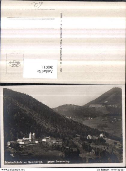 260711,Maria-Schutz am Semmering Totale Kirche geg. Semmering