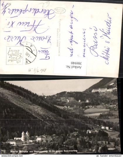 386940,Maria Schutz am Semmering Totale geg. Semmering