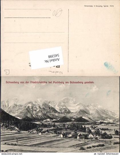 545398,Schneeberg v. Friedrichshöhe bei Puchberg am Schneeberg