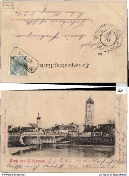 63602,Gruss aus Fischamend Partie im Ort 1900