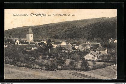 AK Christofen bei Neulengbach, Ortsansicht mit Glockenturm