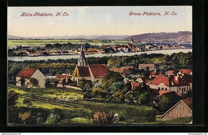 AK Pöchlarn, Ortspartie mit Donau