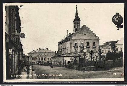 AK Waidhofen an der Thaya, Hauptplatz mit dem Rathaus