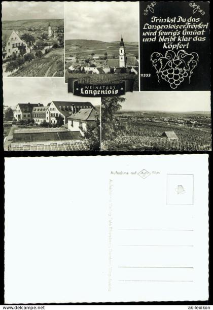 Ansichtskarte Langenlois 4 Bild Stadtansichten - Fotokarte 1964