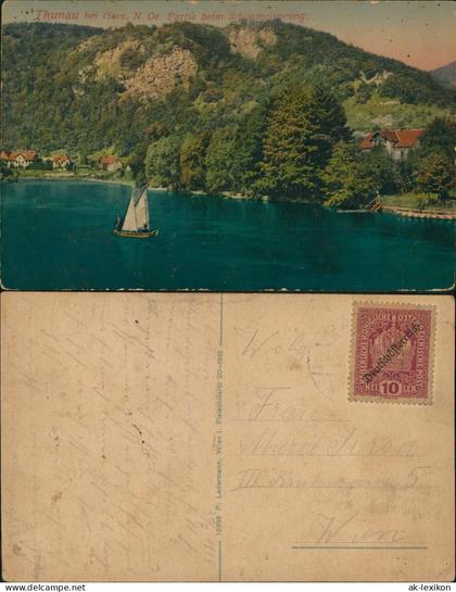 Ansichtskarte Thunau am Kamp Partie beim Schimmelsprung. 1913  b. Gars am Kamp