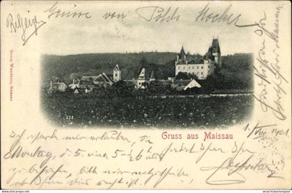 CPA Maissau in Niederösterreich, Panorama vom Ort, Burg