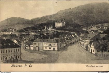 CPA Maissau in Niederösterreich, Panoramablick auf die Stadt, Burg