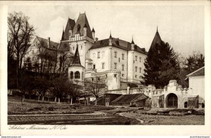 CPA Maissau in Niederösterreich, Schloss Architektur, Bäume, Garten