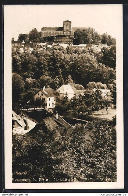 Foto-AK Weitra, Blick zum Schloss