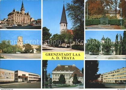 Laa Thaya Schloss Kirche Burgturm Gedenkstaette Strassenpartie