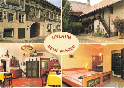 Langenlois Niederoesterreich AT Urlaub beim Winzer Fam Weingartner Sgraffitohaus
