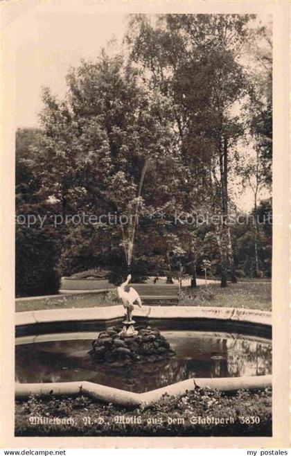Mistelbach Weinviertel Niederoesterreich AT Stadtpark Springbrunnen