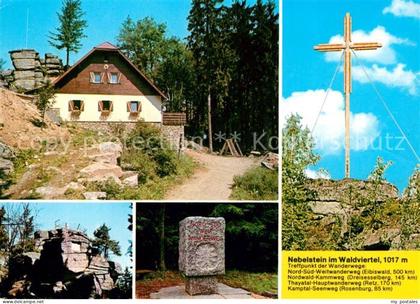 Moorbad Harbach Nebelsteinhuette Gipfelkreuz Nord Sued Weitwanderweg Eibiswald F