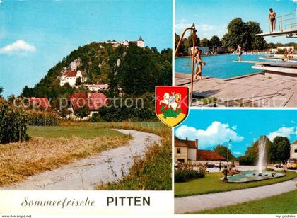 Pitten Sommerfrische Schlossberg Schwimmbad Springbrunnen
