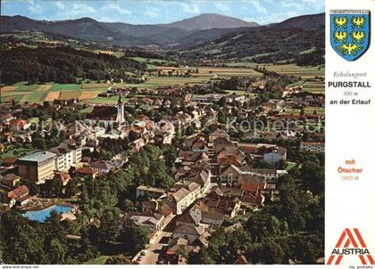 Purgstall Erlauf mit Erlauftalbad Fliegeraufnahme