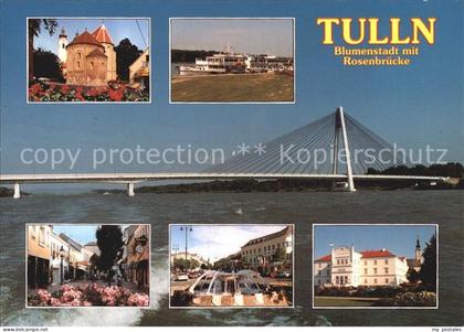 Tulln Donau Blumenstadt Rosenbruecke Gotische Pfarrkirche Schiff Stadt Wien
