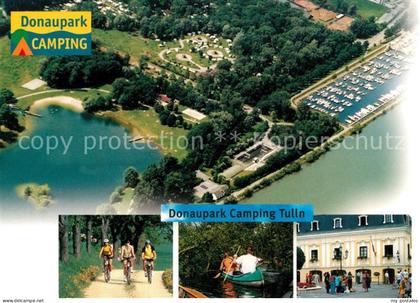 Tulln Donau Donaupark Camping Fliegeraufnahme Radfahren Kanufahren