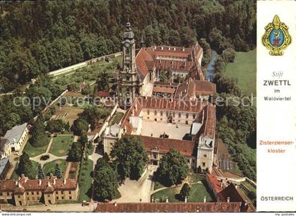 Zwettl-Niederoesterreich Fliegeraufnahme Stift im Waldviertel