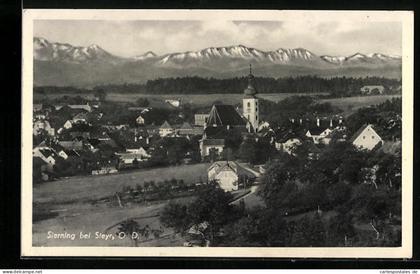 AK Sierning bei Steyr, Ortspartie mit Kirche