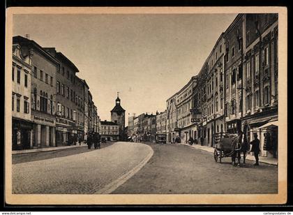 AK Vöcklabruck, Strassenpartie mit Geschäften