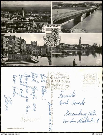Ansichtskarte Braunau am Inn Mehrbildkarte mit Straßen und Plätze 1964