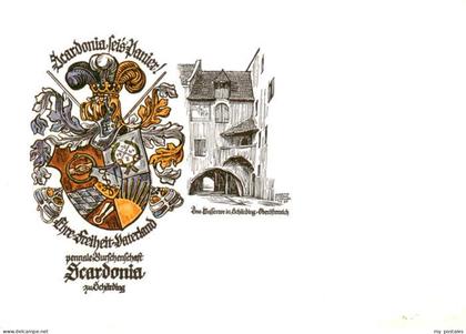 Schaerding Inn AT Pennale Burschenschaft Scardonia zu Schaerding Wappen Wasserto