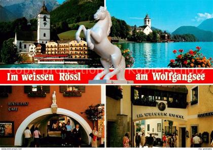 St Wolfgang Salzkammergut Hotel Restaurant Weisses Roessl Uferpartie am Wolfgang