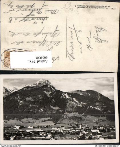665188,Foto Ak Reutte mit Gernspitze Ausserfern Bahnpost Zug 1119 Reutte